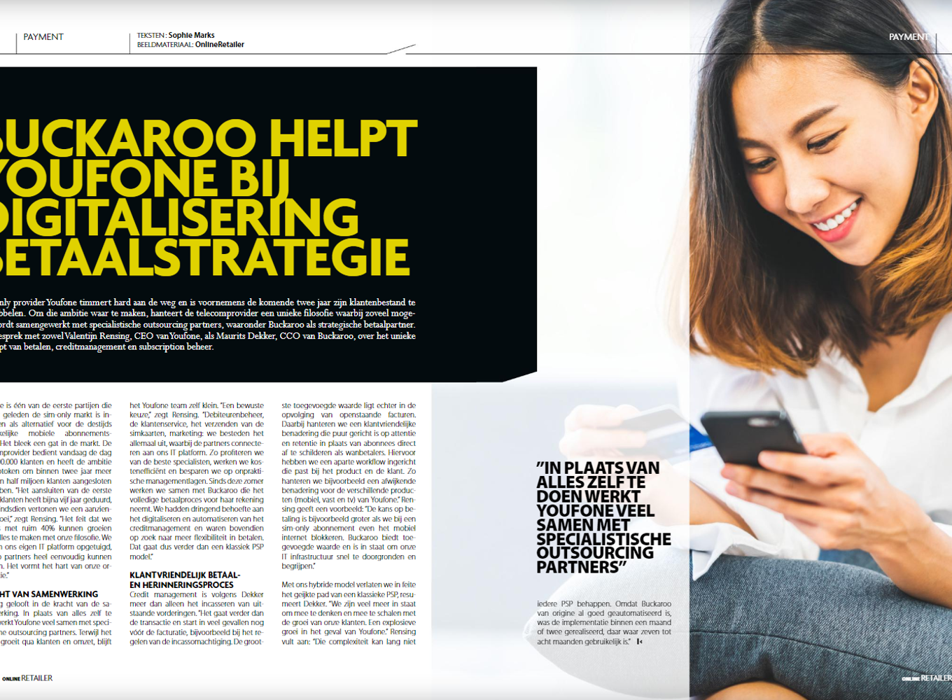 Youfone betaalstrategie online retailer Buckaroo
